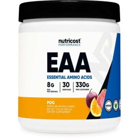 Nutricost EAA Supplement Powder 30 Servings - Passion Fruit, Orange, and Guava (POG)