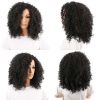 Women Fashion African Black Short Curly Wavy Hair Heat Resistant Wig Hairpiece